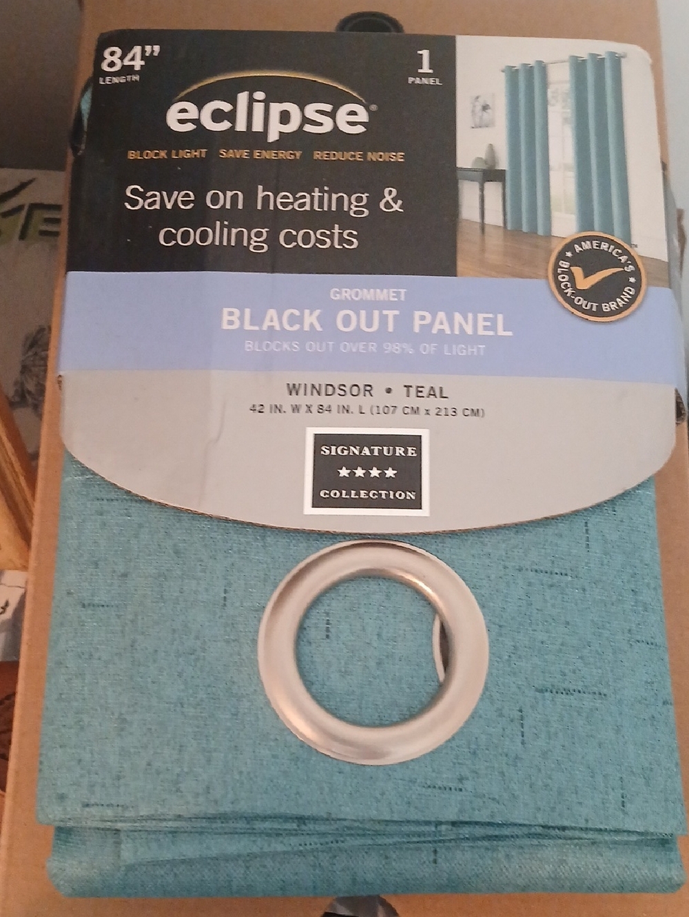 Eclipse Teal Windsor Blackout Grommet Panel